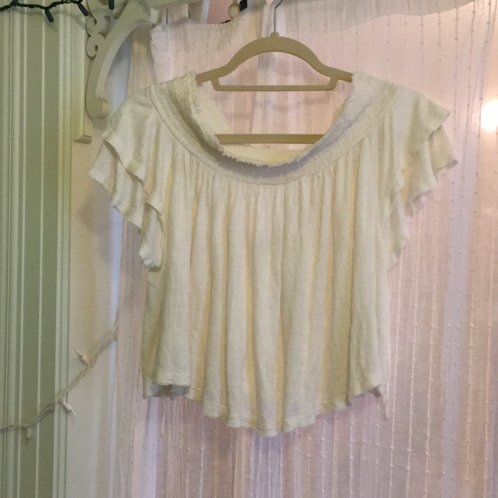 Off the shoulder flowy blouse